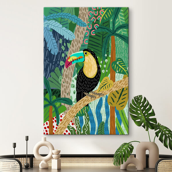Cuadros Un pájaro posado en la rama de un árbol (SKU: s36595) Cuadros Cuadros Un pájaro posado en la rama de un árbol (SKU: s36595)