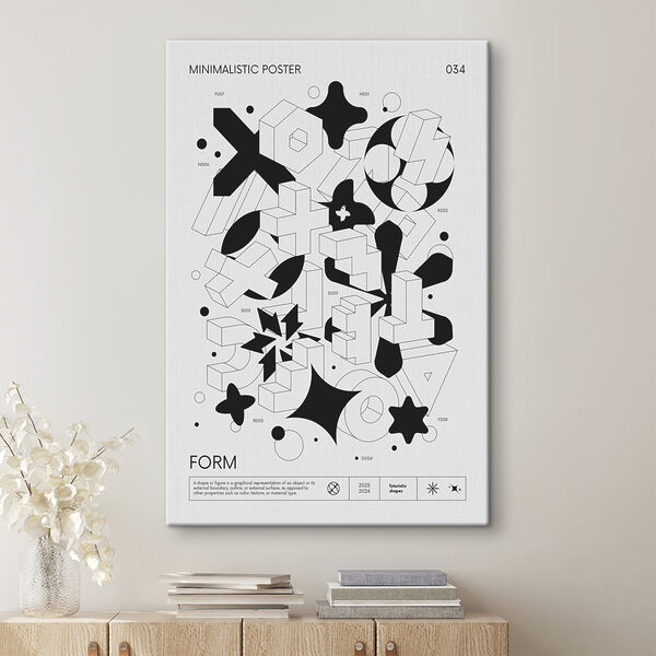 Cuadros Un diseño gráfico en blanco y negro