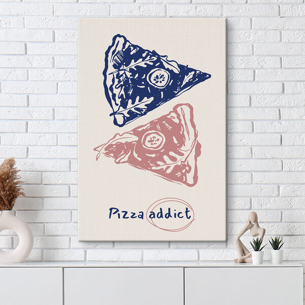 A drawing of a pizza