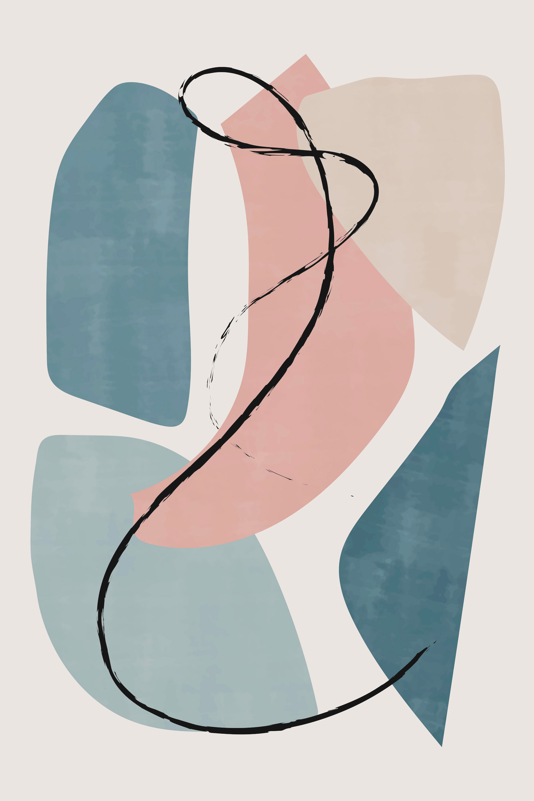 A art piece with a black line