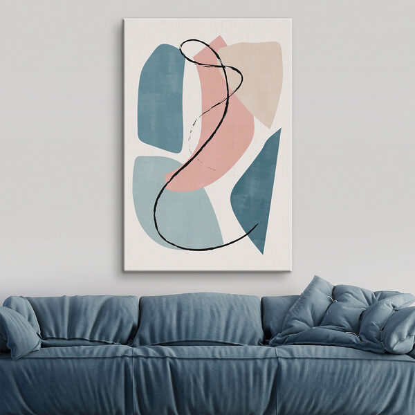 A art piece with a black line