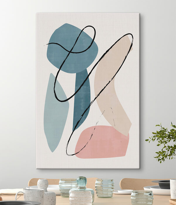 A art piece with different shapes and colors A art piece with different shapes and colors
