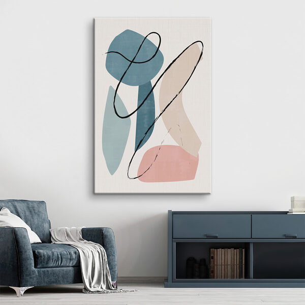 A art piece with different shapes and colors A art piece with different shapes and colors