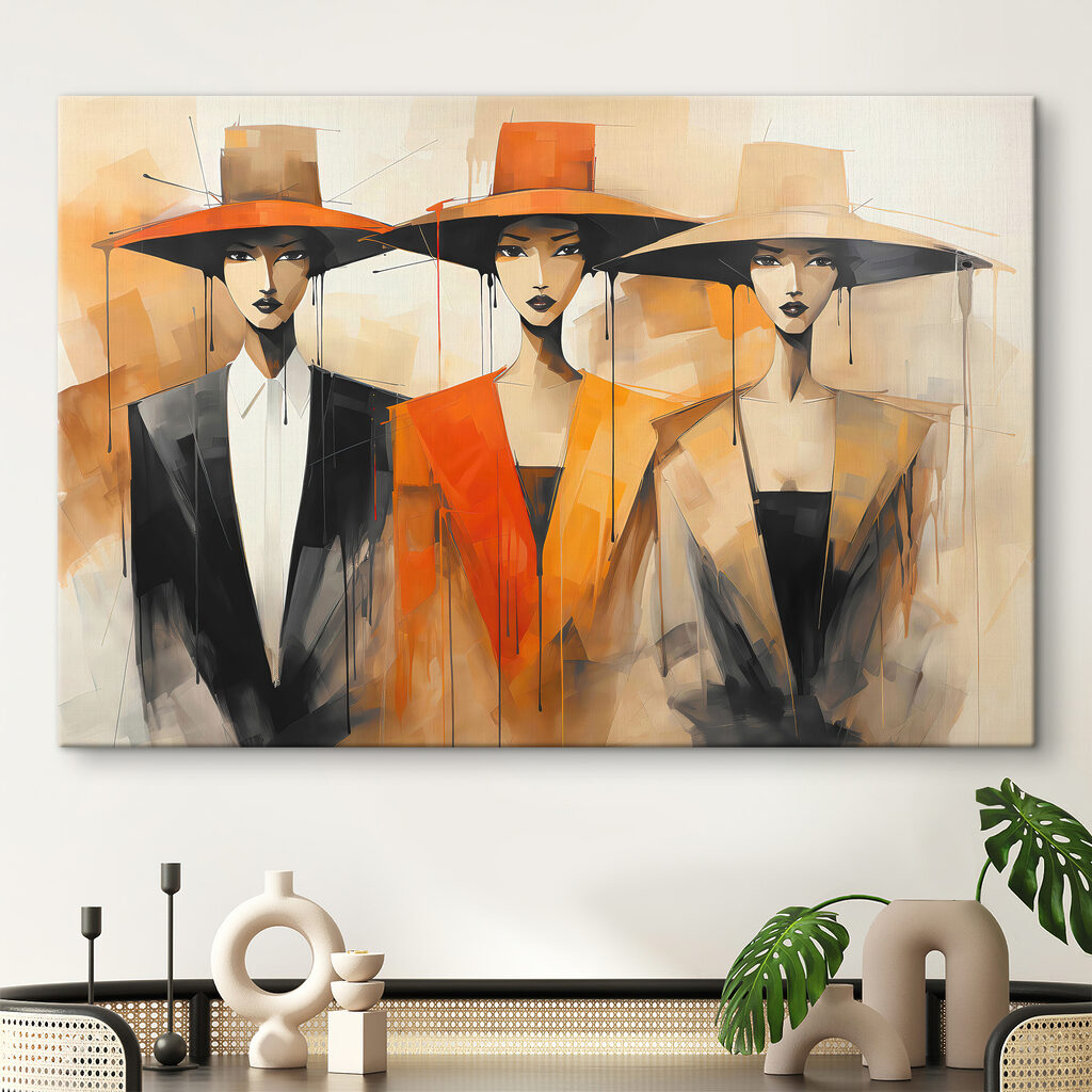 A group of women wearing hats