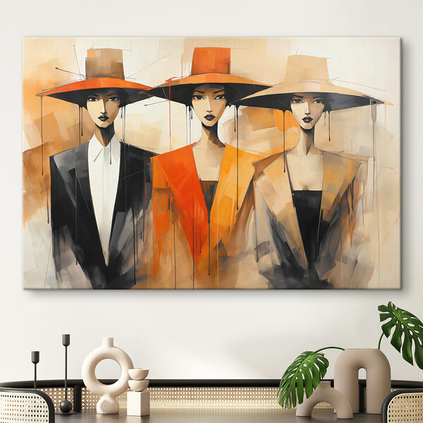 Cuadros Un grupo de mujeres con sombreros