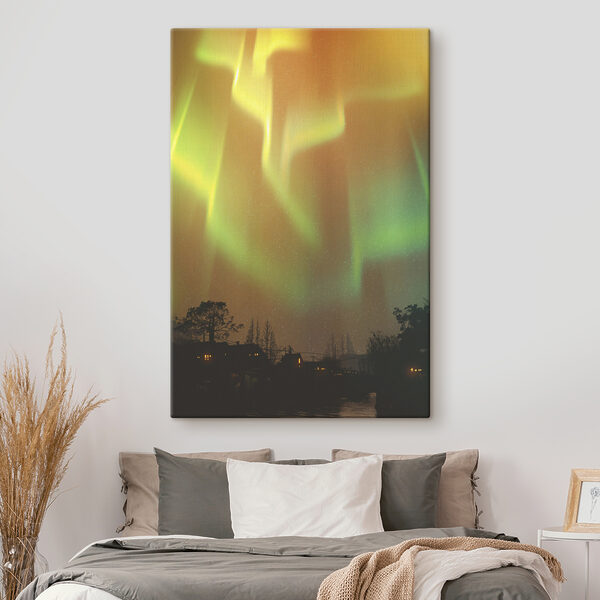 Green lights in the sky