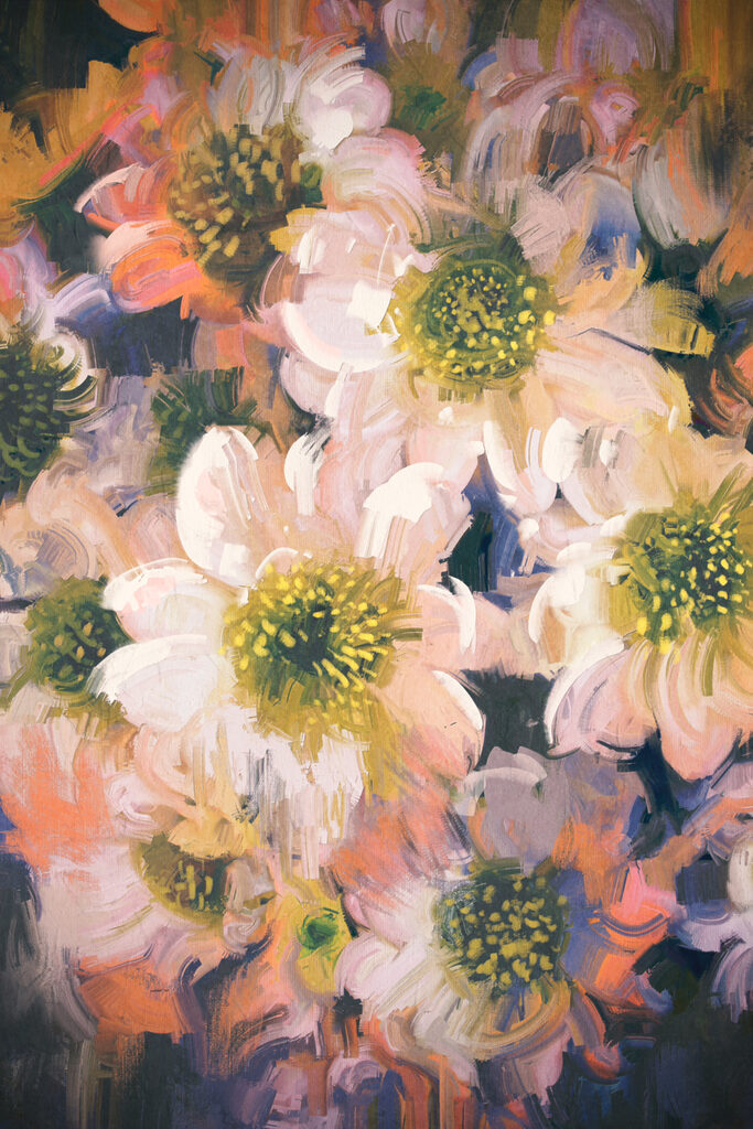 A close up of flowers