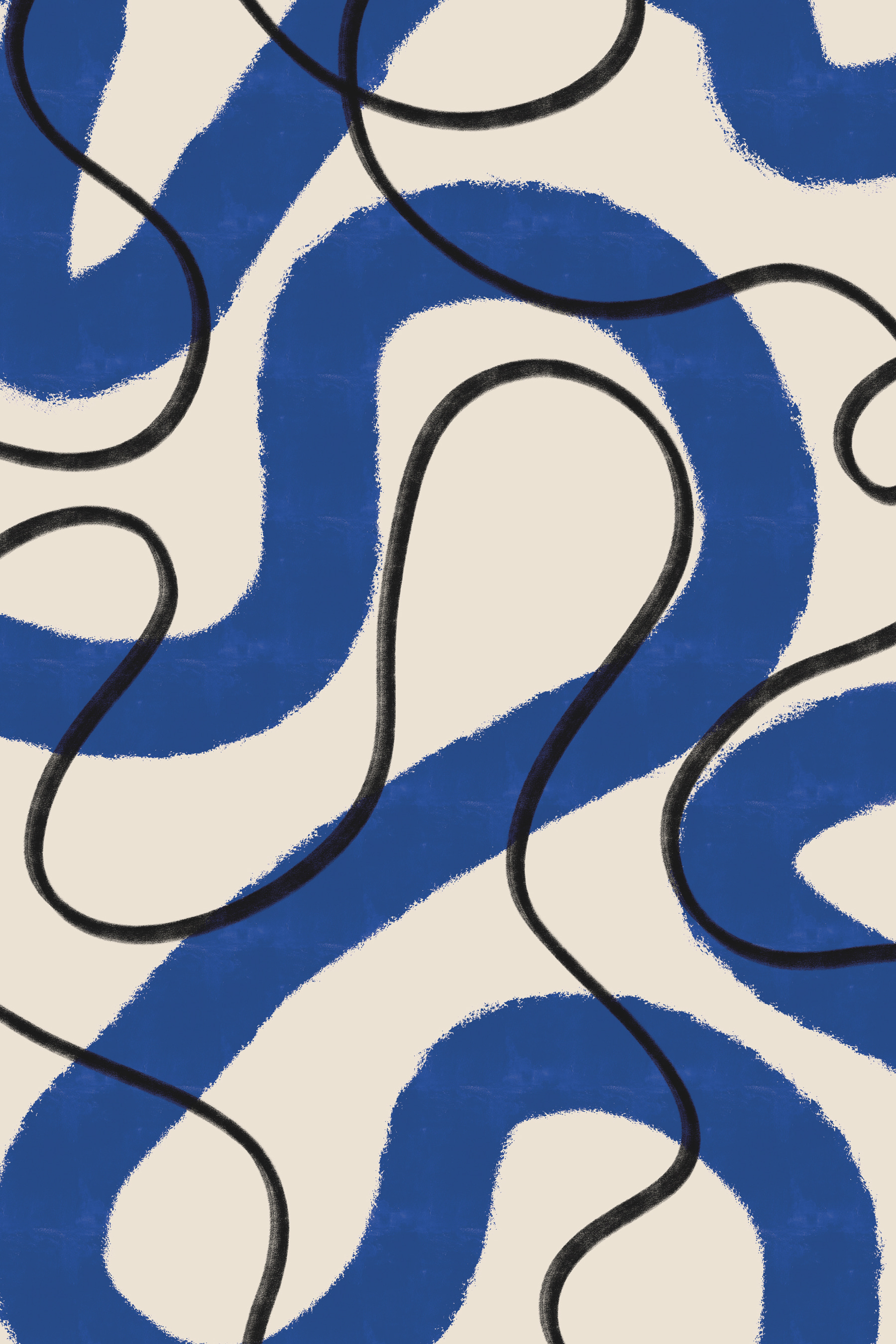 A blue and white pattern
