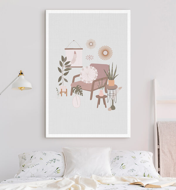 Cuadros Una silla y unas plantas en una habitación (SKU: s37139) Cuadros Cuadros Una silla y unas plantas en una habitación (SKU: s37139)