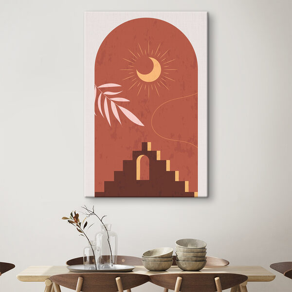 Cuadros Un sol y una luna en un arco de piedra (SKU: s37141) Cuadros Cuadros Un sol y una luna en un arco de piedra (SKU: s37141)