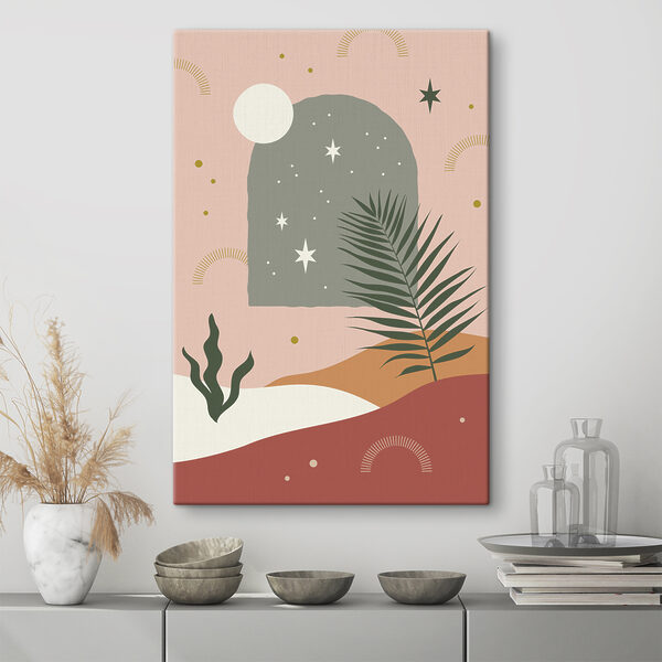 Cuadros Cuadros Las hojas de una palmera y una estrella (SKU: s37129)