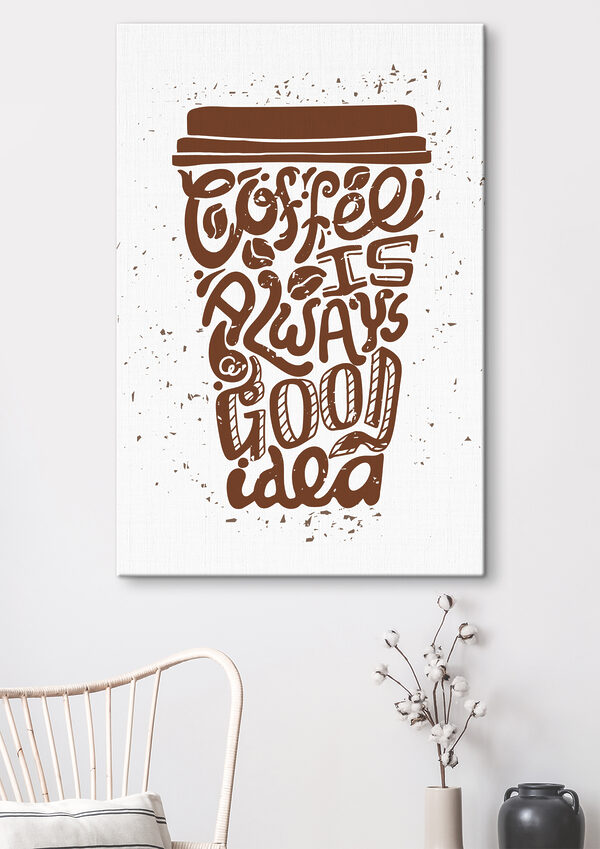 Cuadros Una taza de café con tapa