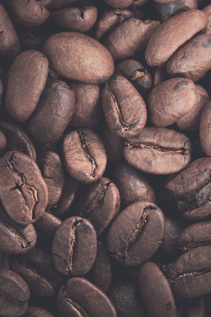 A pile of coffee beans