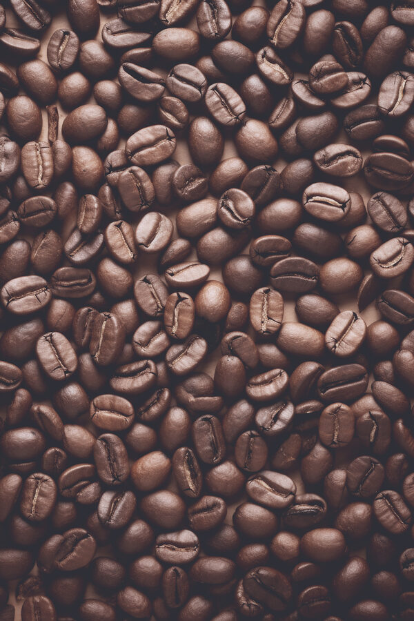 A pile of coffee beans