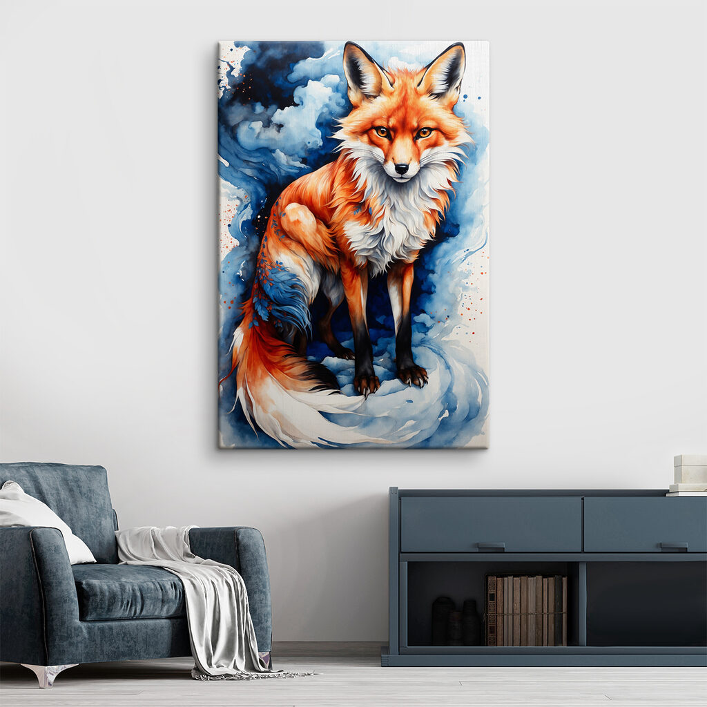 A painting of a fox A painting of a fox
