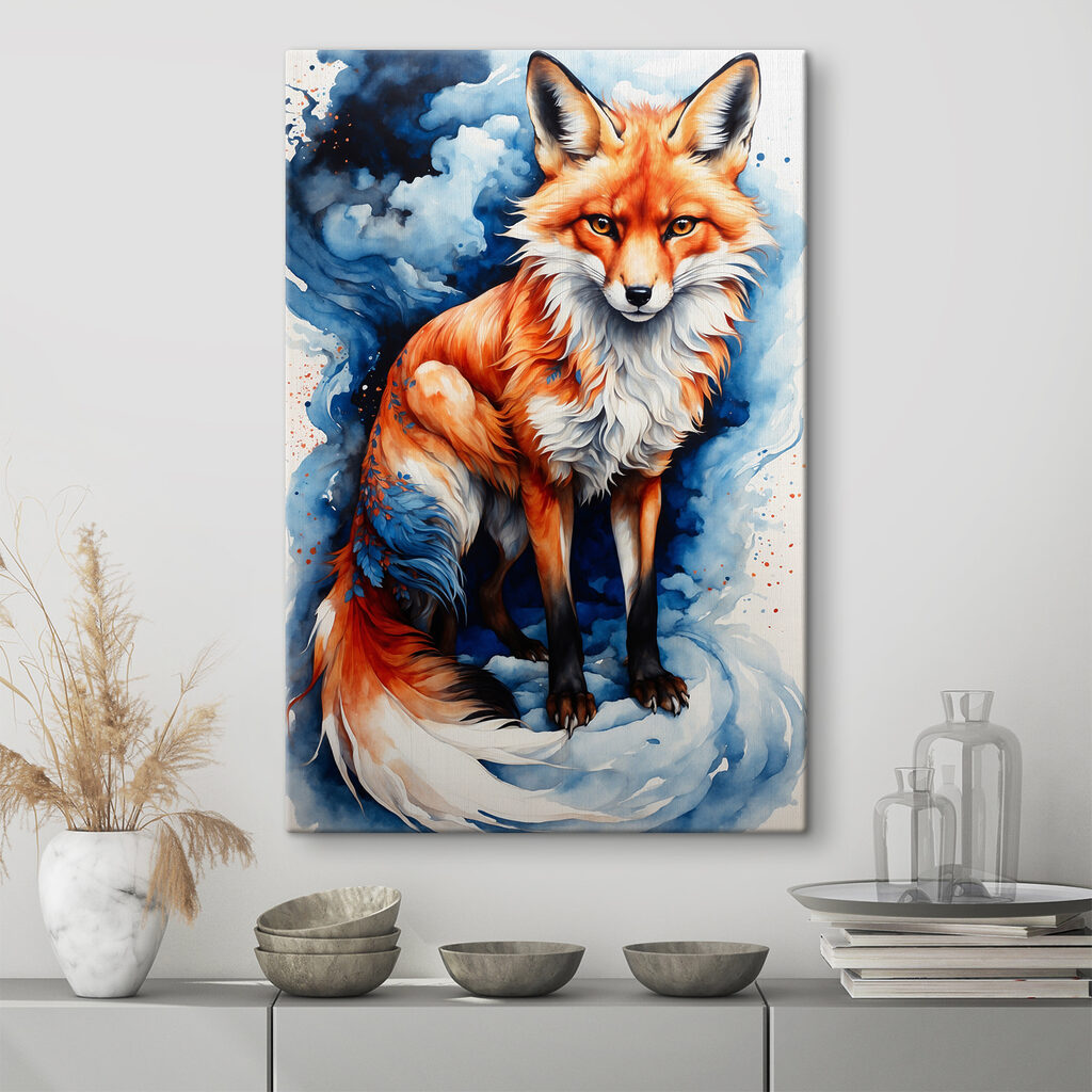 A painting of a fox A painting of a fox
