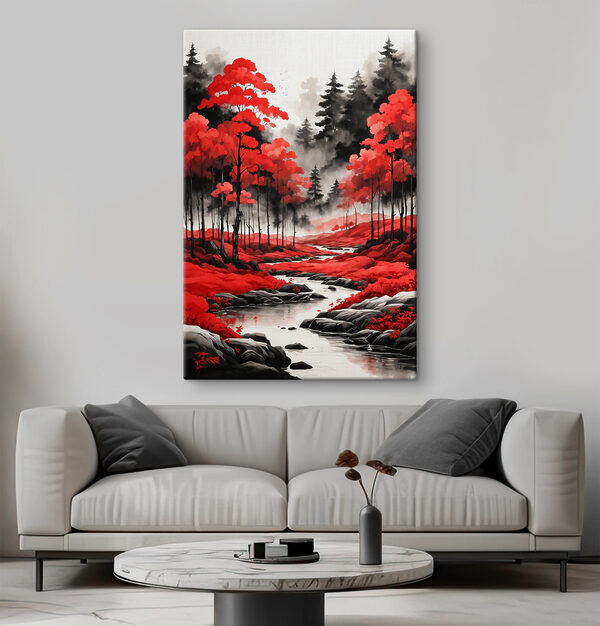 Cuadros Cuadros Un río que atraviesa un bosque (SKU: s37122)
