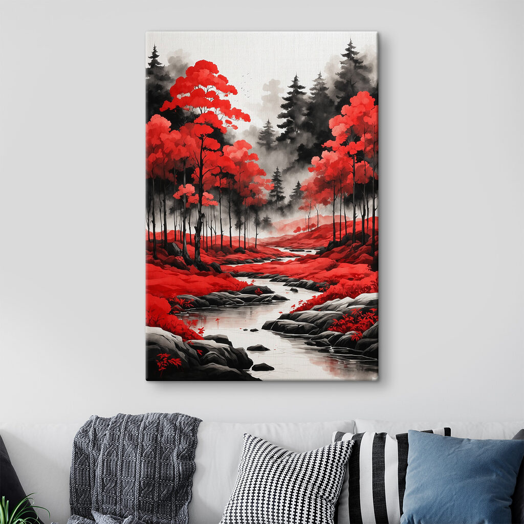 A river running through a forest A river running through a forest