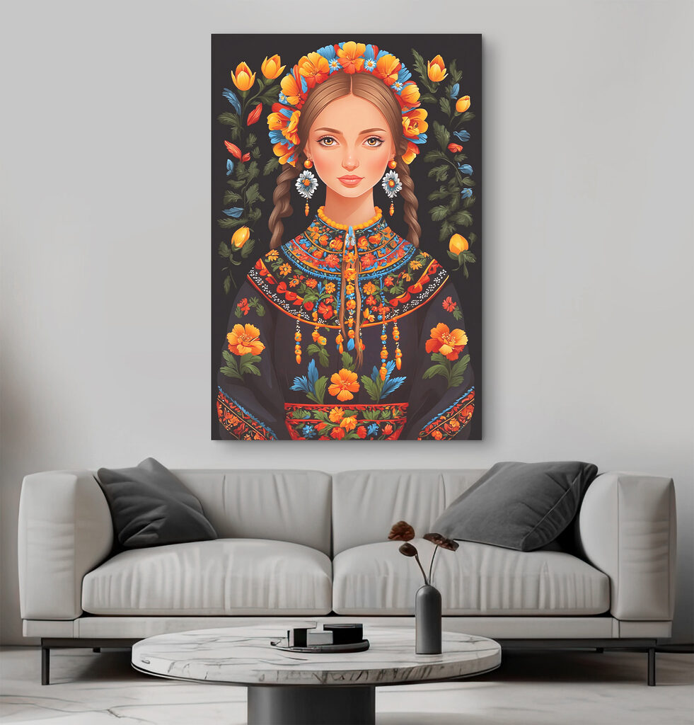 A woman with braids and flowers in her hair A woman with braids and flowers in her hair