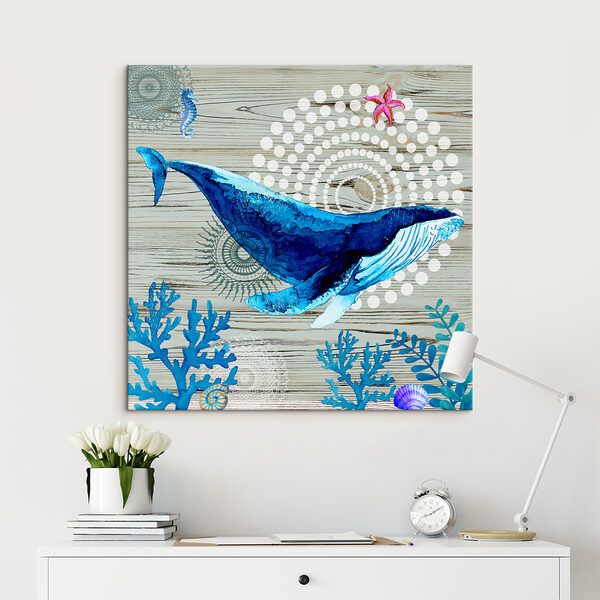 Cuadros Cuadros Una ballena azul y algas (SKU: s37241)