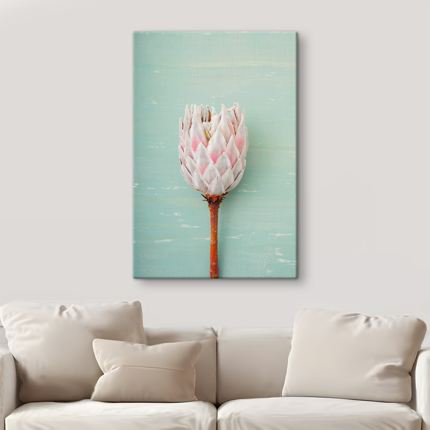 A flower on a stick