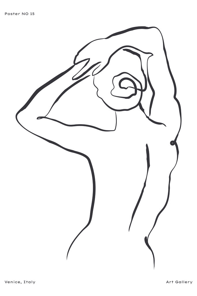 A drawing of a woman
