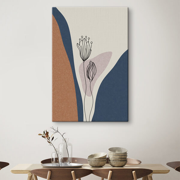Cuadros Cuadros Un dibujo de flores en una pared (SKU: s37276)