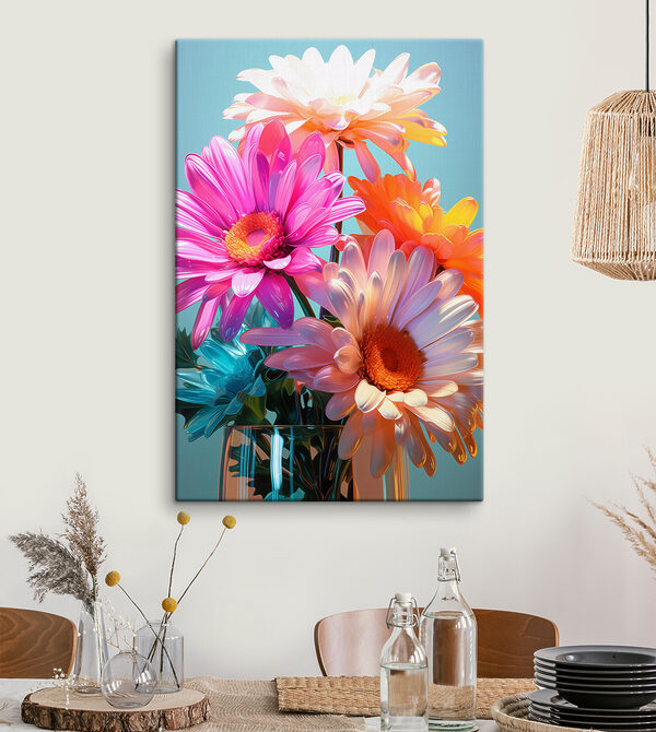 A group of colorful flowers