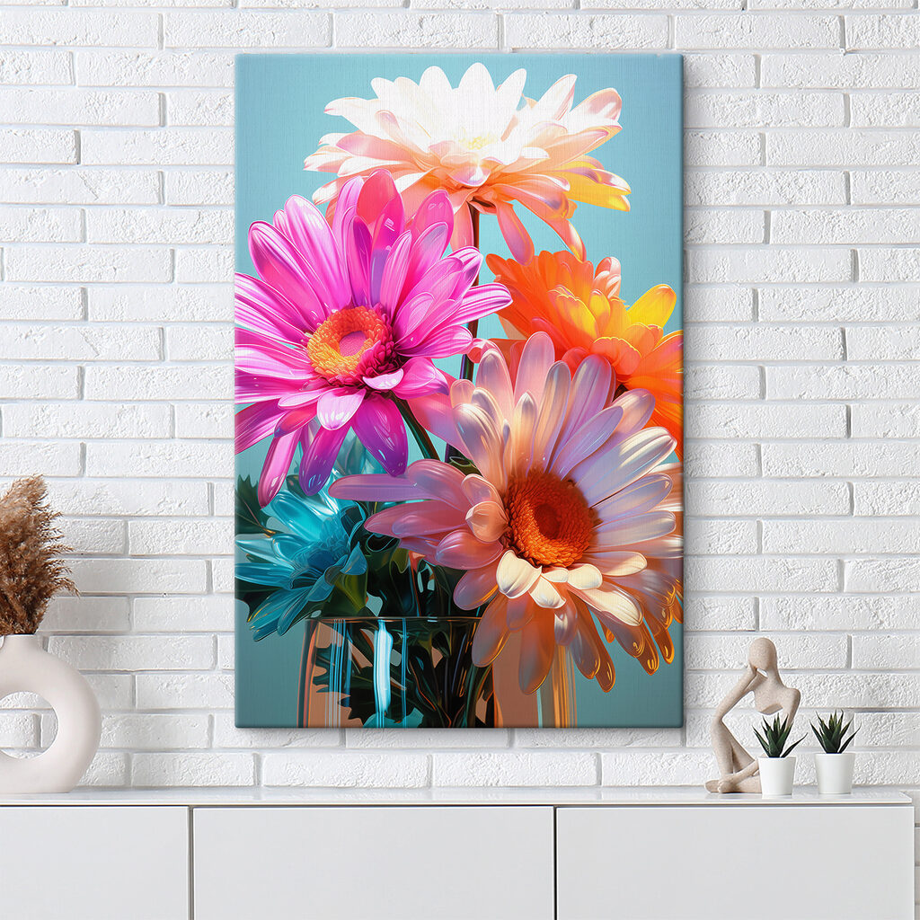 A group of colorful flowers