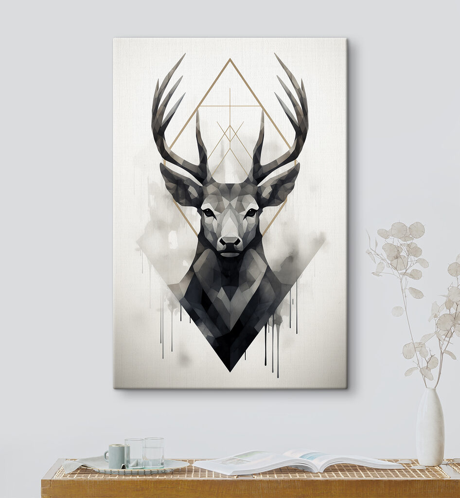 A black and white picture of a deer