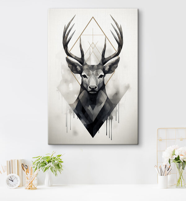 A black and white picture of a deer