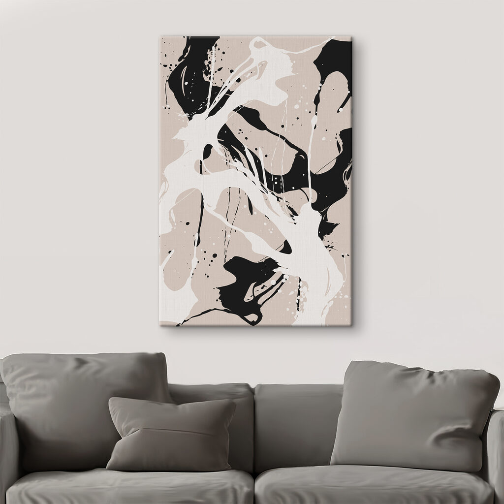 A close up of a painting