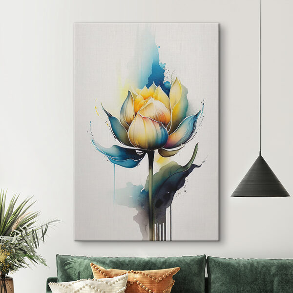 A painting of a flower