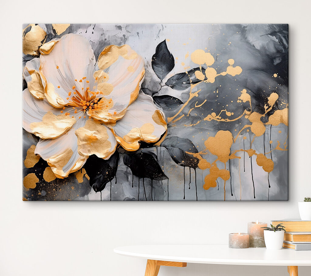 A painting of a flower A painting of a flower
