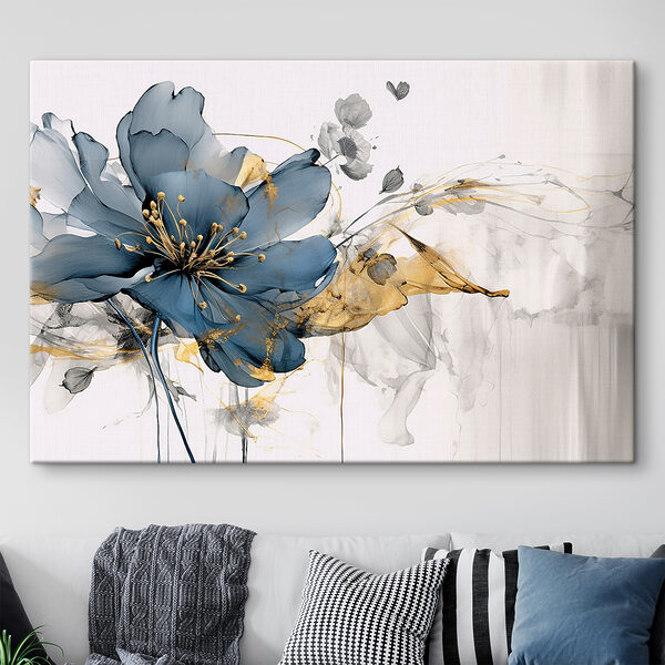 Cuadros Una elegante danza floral en tonos monocromáticos (SKU: s35527) Cuadros Cuadros Una elegante danza floral en tonos monocromáticos (SKU: s35527)