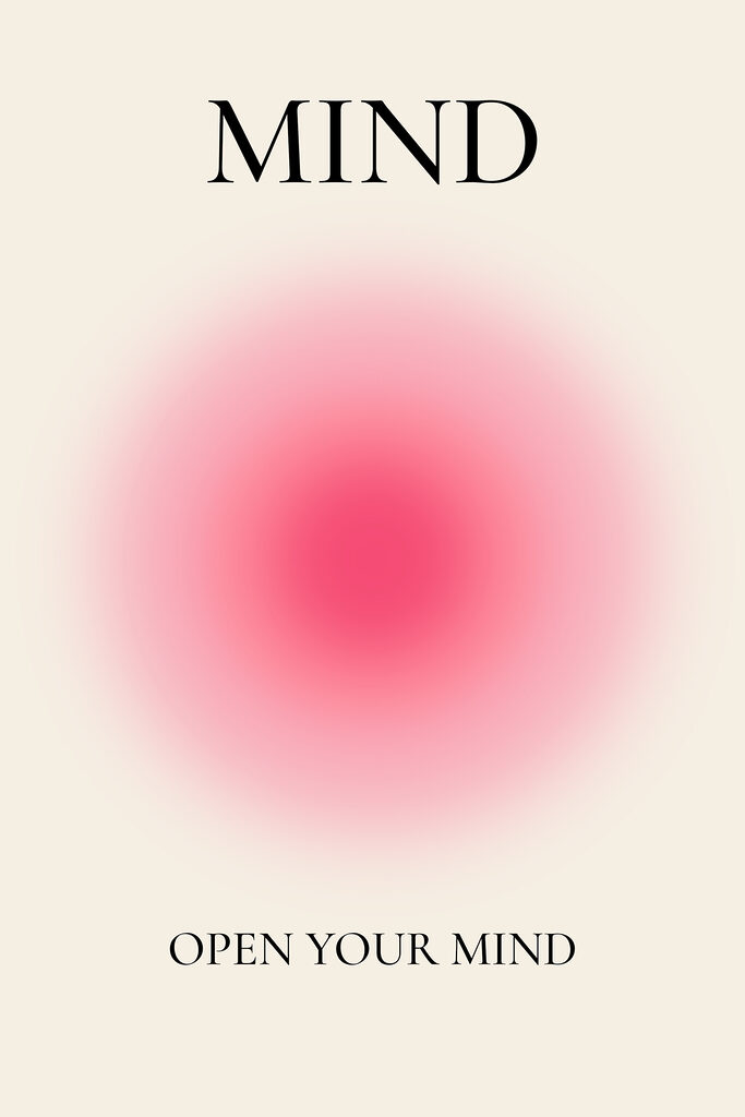 A pink circle with white background