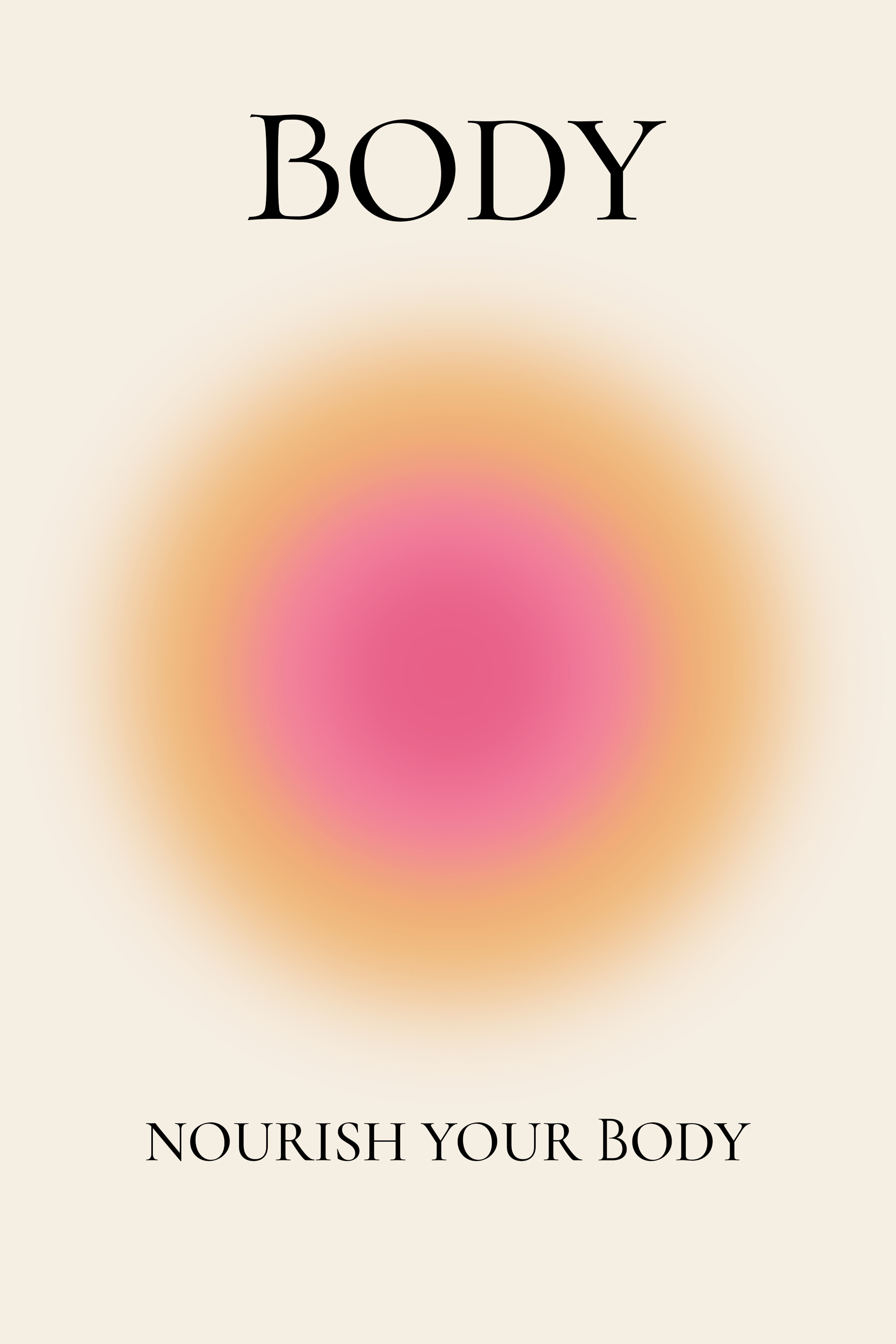 A pink circle with black text