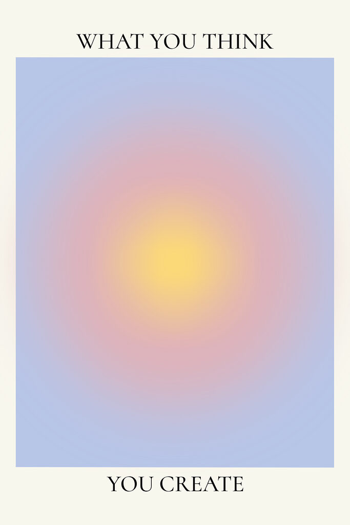 A blue and pink background