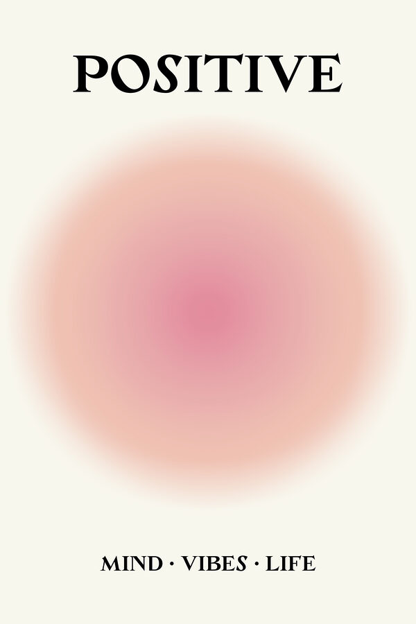 A pink circle with a white background
