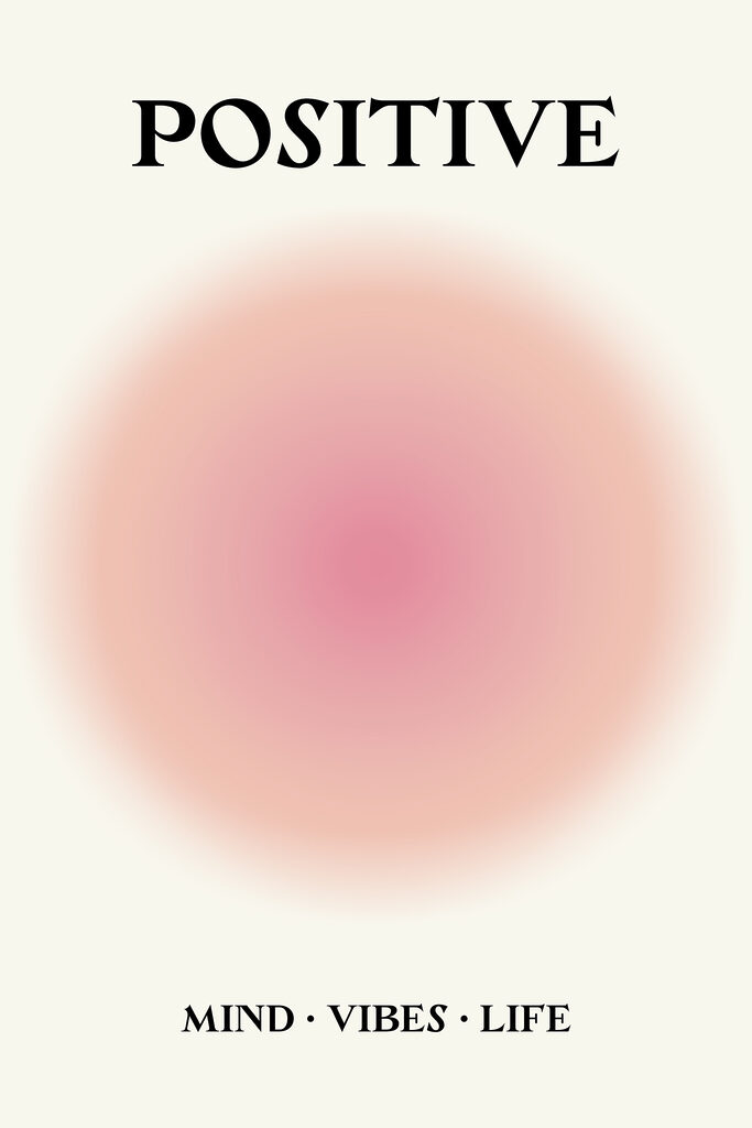 A pink circle with a white background
