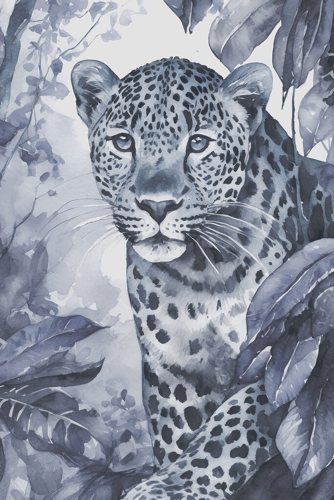 A watercolor of a leopard A watercolor of a leopard