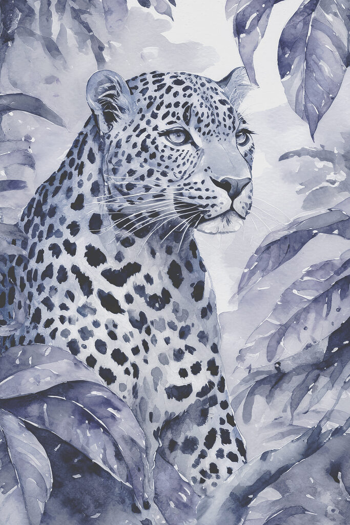 A watercolor of a leopard A watercolor of a leopard