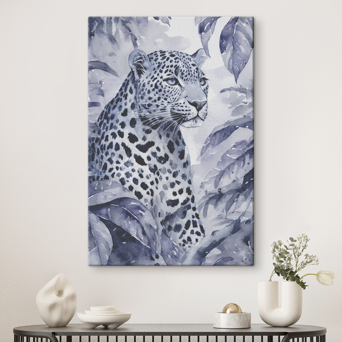 A watercolor of a leopard A watercolor of a leopard