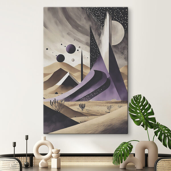 Cuadros Un paisaje desértico en tonos morados y blancos (SKU: s37359) Cuadros Cuadros Un paisaje desértico en tonos morados y blancos (SKU: s37359)