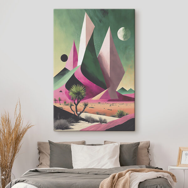 Cuadros Un paisaje desértico con árboles y montañas (SKU: s37360) Cuadros Cuadros Un paisaje desértico con árboles y montañas (SKU: s37360)