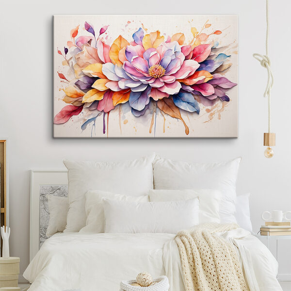 A painting of a flower A painting of a flower