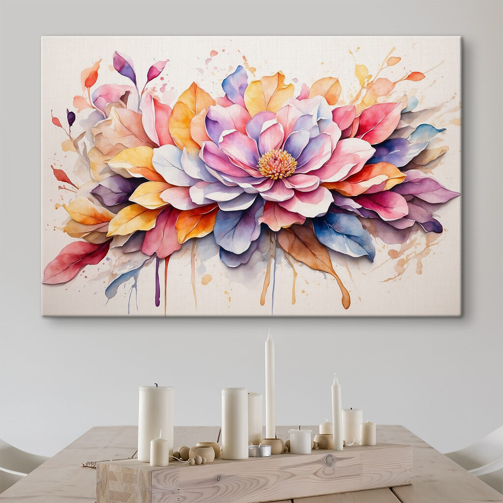 A painting of a flower A painting of a flower