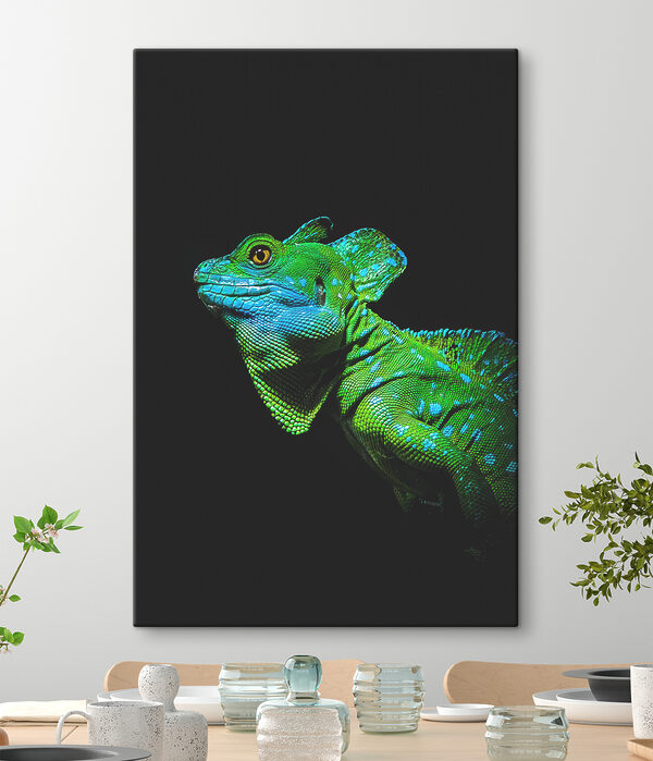A green and blue lizard A green and blue lizard