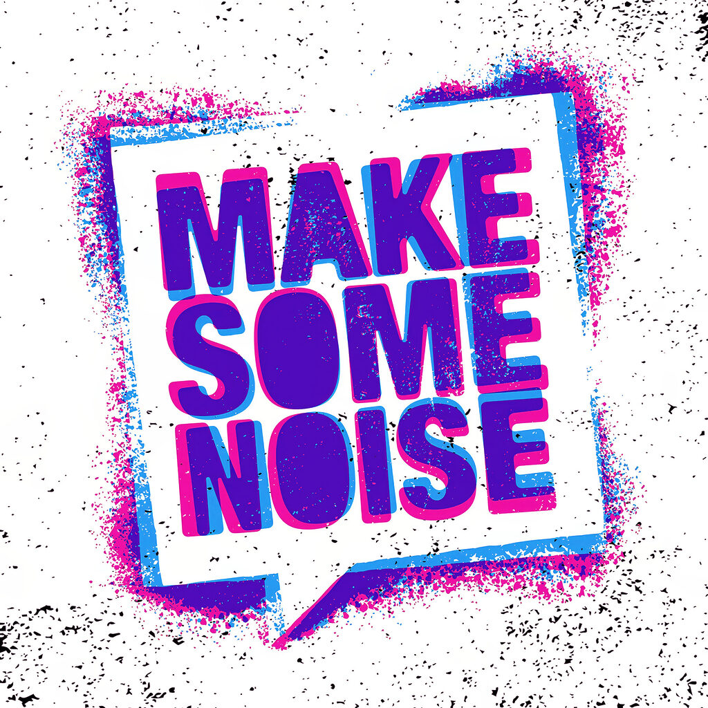 A white square with purple and blue text A white square with purple and blue text