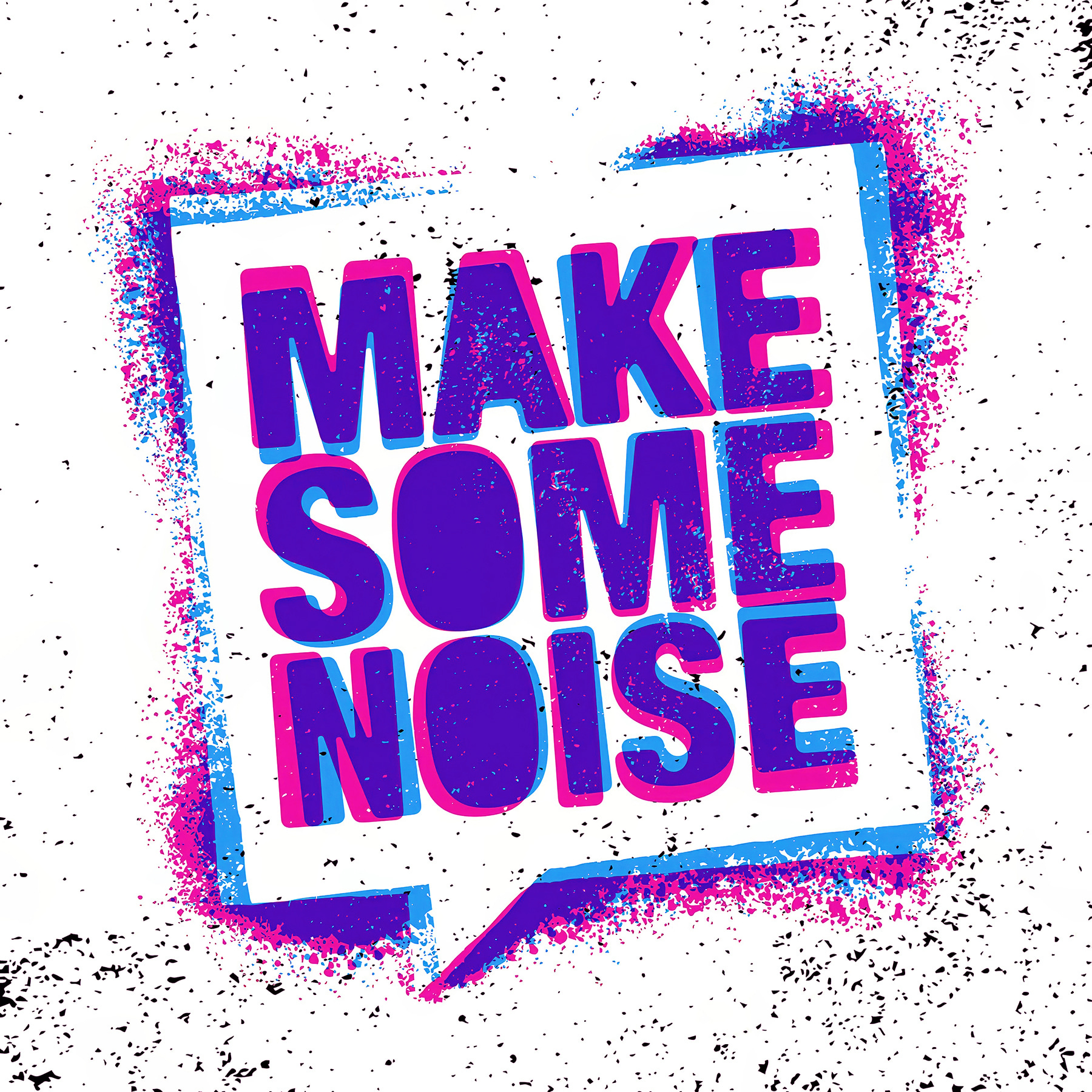 A white square with purple and blue text A white square with purple and blue text